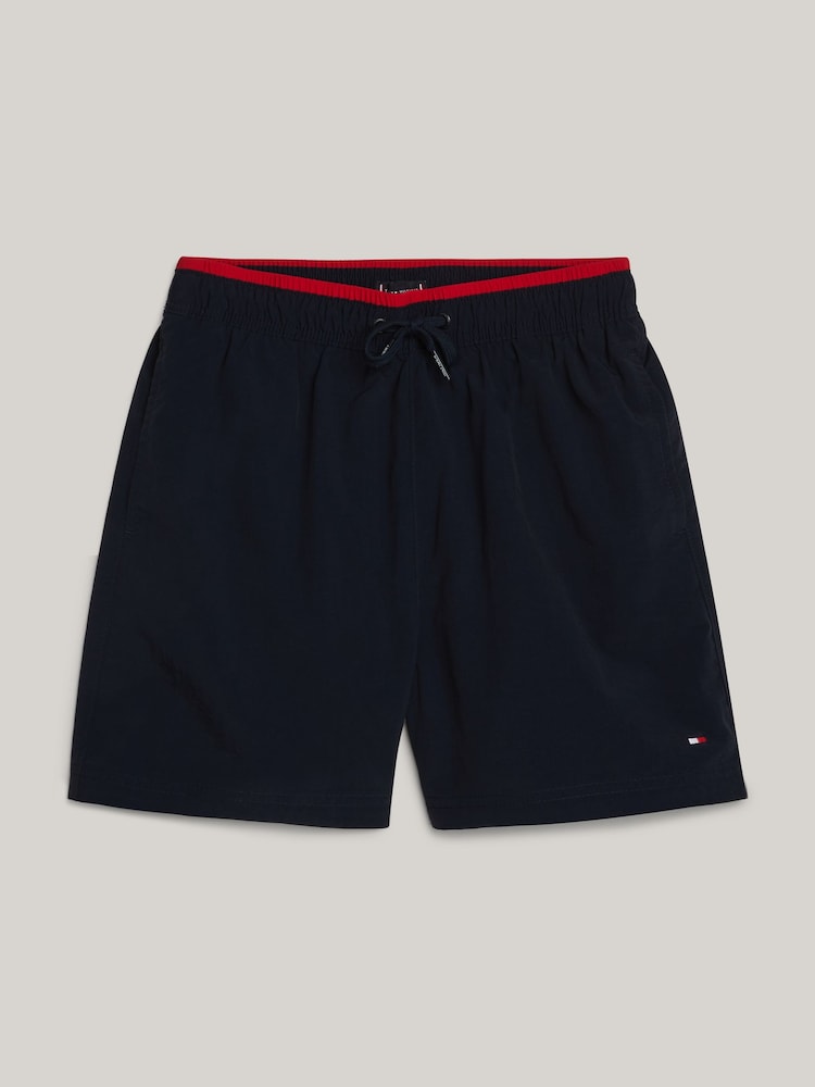 Blau - Tommy Hilfiger Medium Badehose mit Kordelzug - Bild 1 von 3