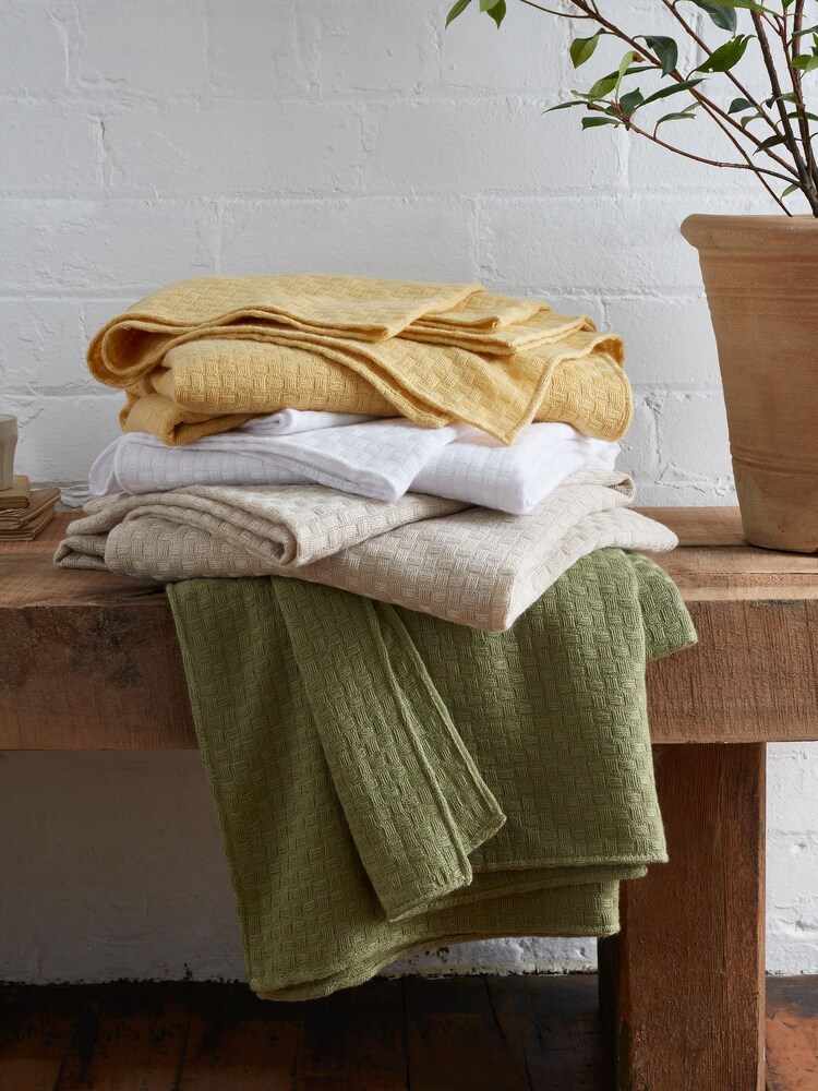 Pineapple Elephant 100% Bomull Lina Våffla Geo Pläd - Bild 4 av 4 Pineapple Elephant 100% Bomull Lina Våffla Geo Pläd - Bild 4 av 4