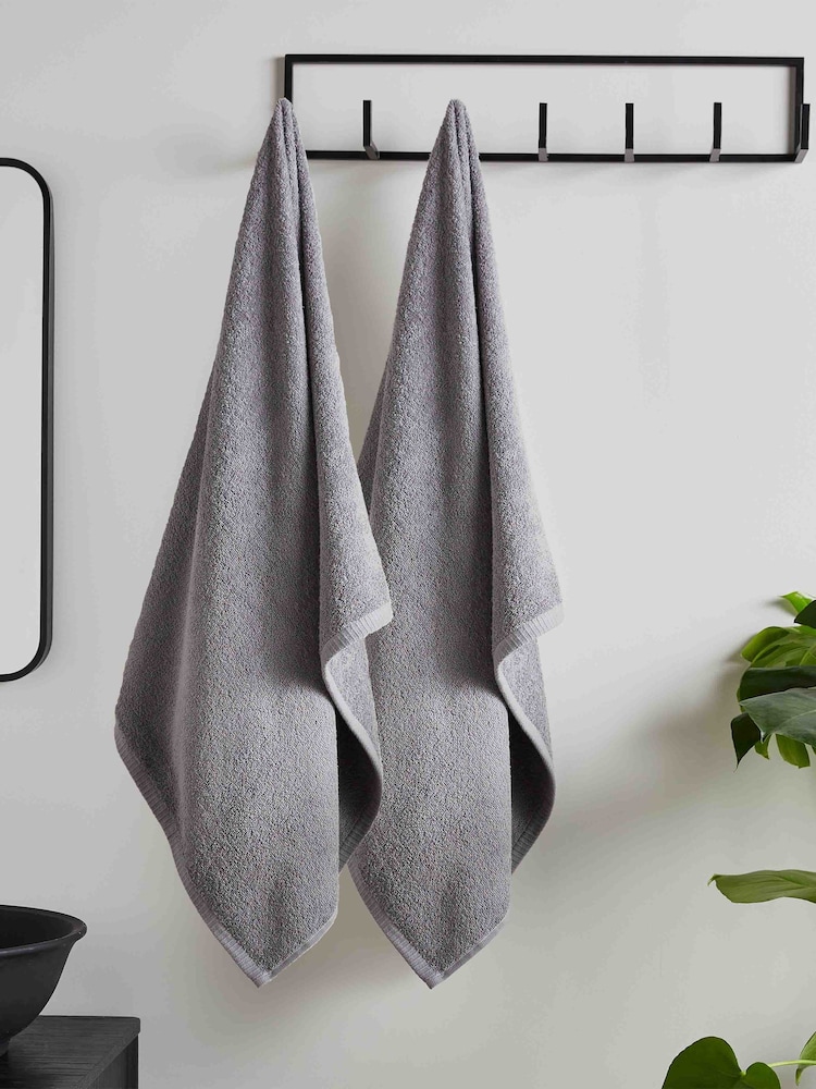 Catherine Lansfield Set of 2 100% Cotton Anti Bacterial Bath Sheet Towels - Изображение 1 из 3 Catherine Lansfield Set of 2 100% Cotton Anti Bacterial Bath Sheet Towels - Изображение 1 из 3