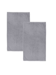 Catherine Lansfield Set of 2 Grey 100% Cotton Anti Bacterial Bath Sheet Towels - Image 3 of 3