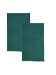Catherine Lansfield Set of 2 Forest Green 100% Cotton Anti Bacterial Bath Sheet Towels - Image 3 of 3