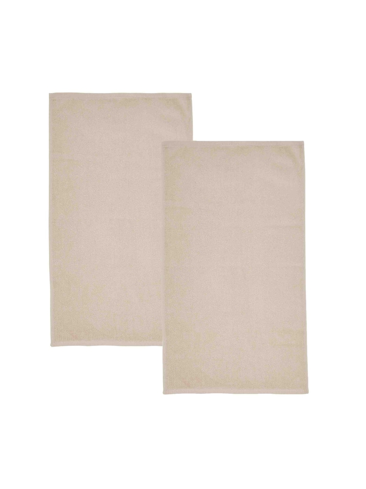 Catherine Lansfield Set of 2 Natural 100% Cotton Anti Bacterial Bath Sheet Towels - Image 3 of 3