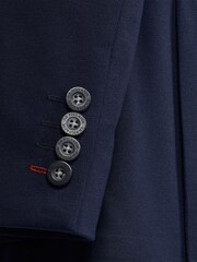 U.S. Polo Assn. Blue Mens Solid Jersey Blazer 100% Cotton Jacket - Image 10 of 12