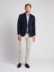 U.S. Polo Assn. Blue Mens Solid Jersey Blazer 100% Cotton Jacket - Image 3 of 12