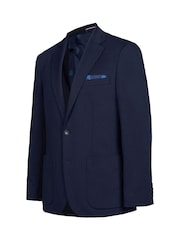 U.S. Polo Assn. Blue Mens Solid Jersey Blazer 100% Cotton Jacket - Image 7 of 12