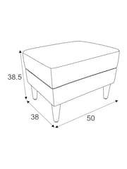 Versatile Check Navis Navy Blue Sherlock Storage Footstool - Image 5 of 8