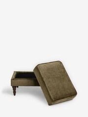 Plush Chenille Moss Green Sherlock Storage Footstool - Image 13 of 18