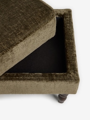 Plush Chenille Moss Green Sherlock Storage Footstool - Image 15 of 18