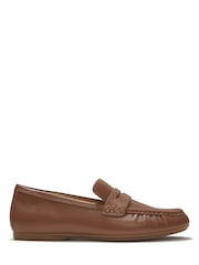 FitFlop Brown Delicato Leather Loafers - Image 2 of 4