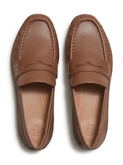 FitFlop Brown Delicato Leather Loafers - Image 3 of 4
