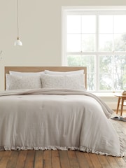 Bianca Natural Soft Washed Frill 220x230cm Bedspread - Image 3 of 3