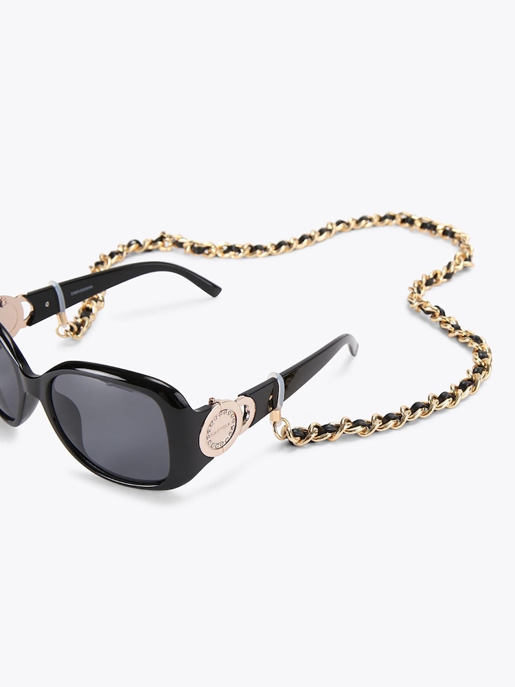 Carvela Black Sunglasses Chain Sunglasses - Image 2 of 3