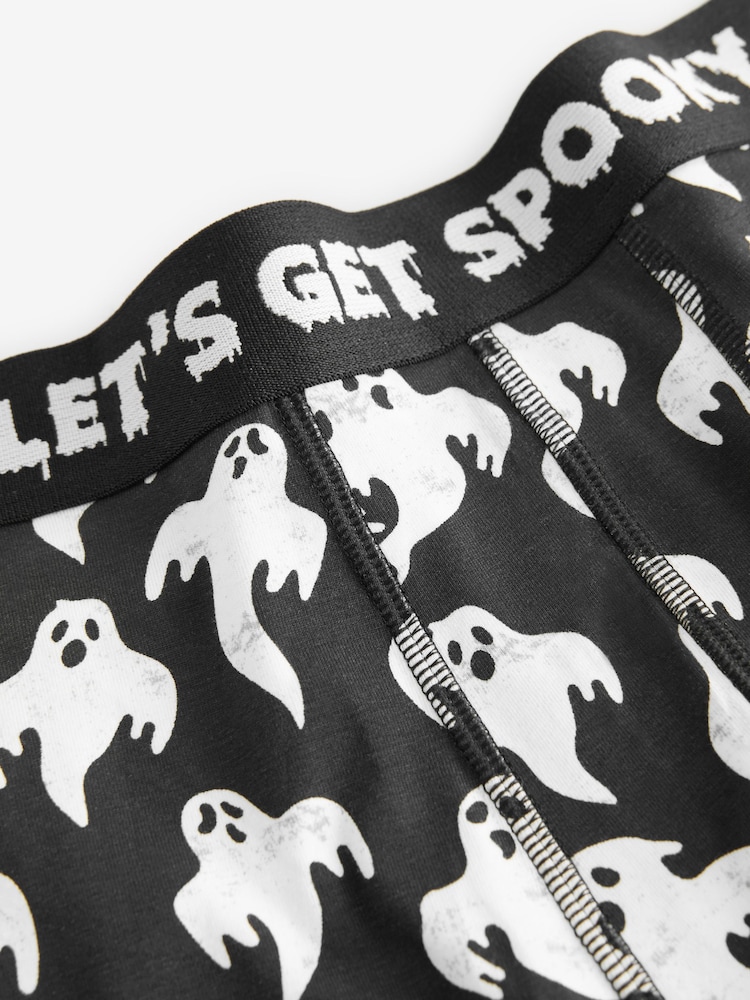 Black/White Ghost Halloween Pattern Trunks - Image 3 of 3