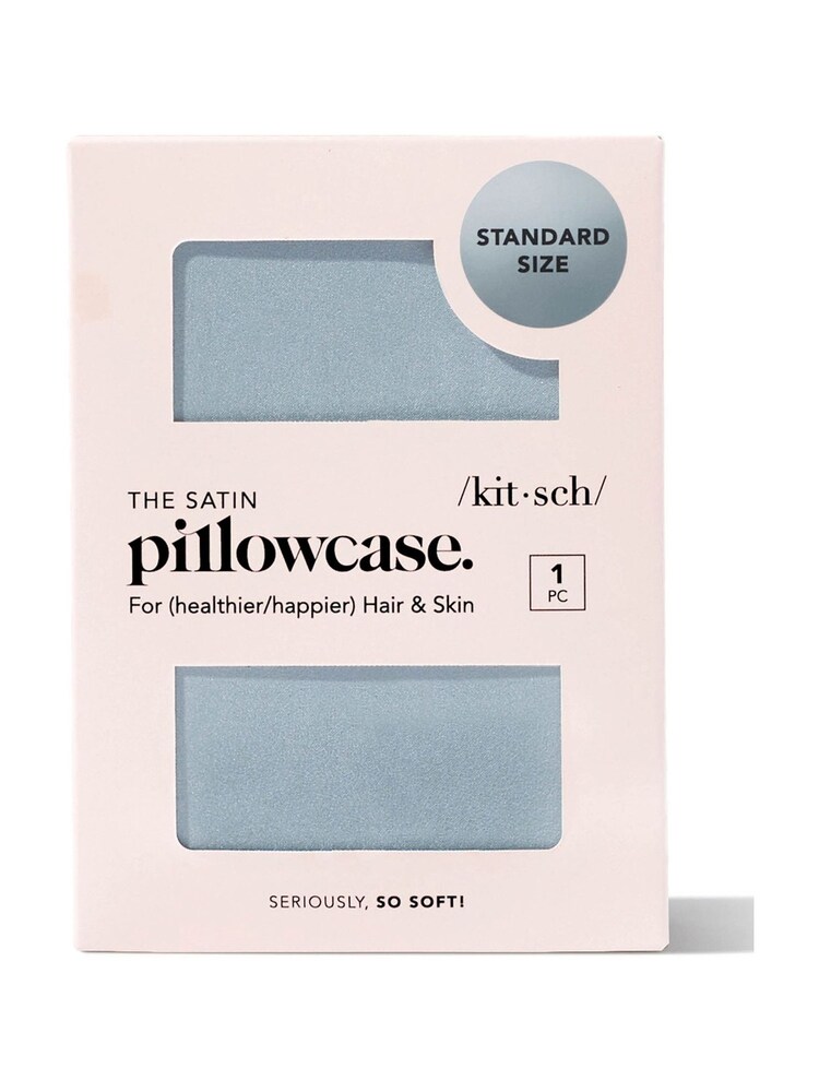 Kitsch Hazel Blue Satin Pillowcase - Image 2 of 5