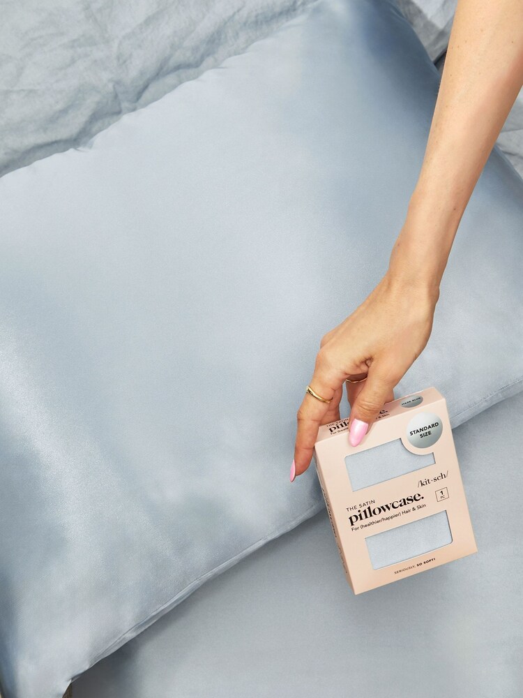 Kitsch Hazel Blue Satin Pillowcase - Image 5 of 5