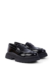 Kickers Black Youth Kenzi Loafer Patent Shoes - Image 12 of 14