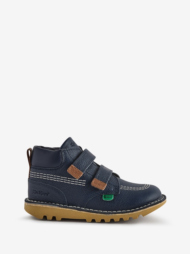 Kickers Navy Hi Roll Infant Shoes - Image 1 of 7