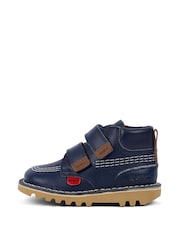 Kickers Navy Hi Roll Infant Shoes - Image 2 of 7