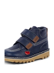 Kickers Navy Hi Roll Infant Shoes - Image 3 of 7