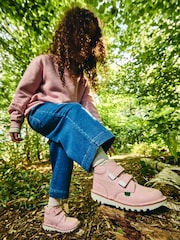 Kickers Light Pink Hi Roll Light Infant Shoes - Image 1 of 9