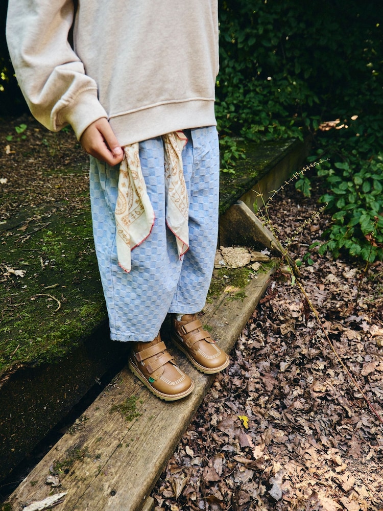 Kickers Tan Brown Infant Hi Roll Shoes - Image 1 of 10