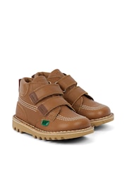 Kickers Tan Brown Infant Hi Roll Shoes - Image 7 of 10