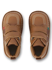 Kickers Tan Brown Infant Hi Roll Shoes - Image 8 of 10