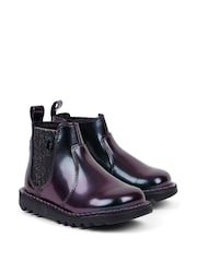 Kickers Black Chelsea Galactic School Shoes - Image 2 of 6
