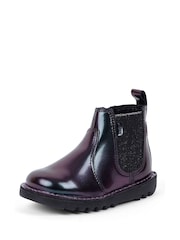 Kickers Black Chelsea Galactic School Shoes - Image 3 of 6
