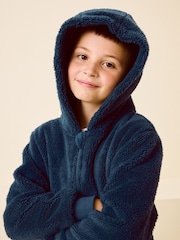 Navy Blue Fleece All-In-One (3-16yrs) - Image 3 of 7