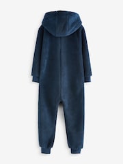 Navy Blue Fleece All-In-One (3-16yrs) - Image 5 of 7