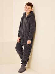 Grey Fleece All-In-One (3-16yrs) - Image 1 of 6