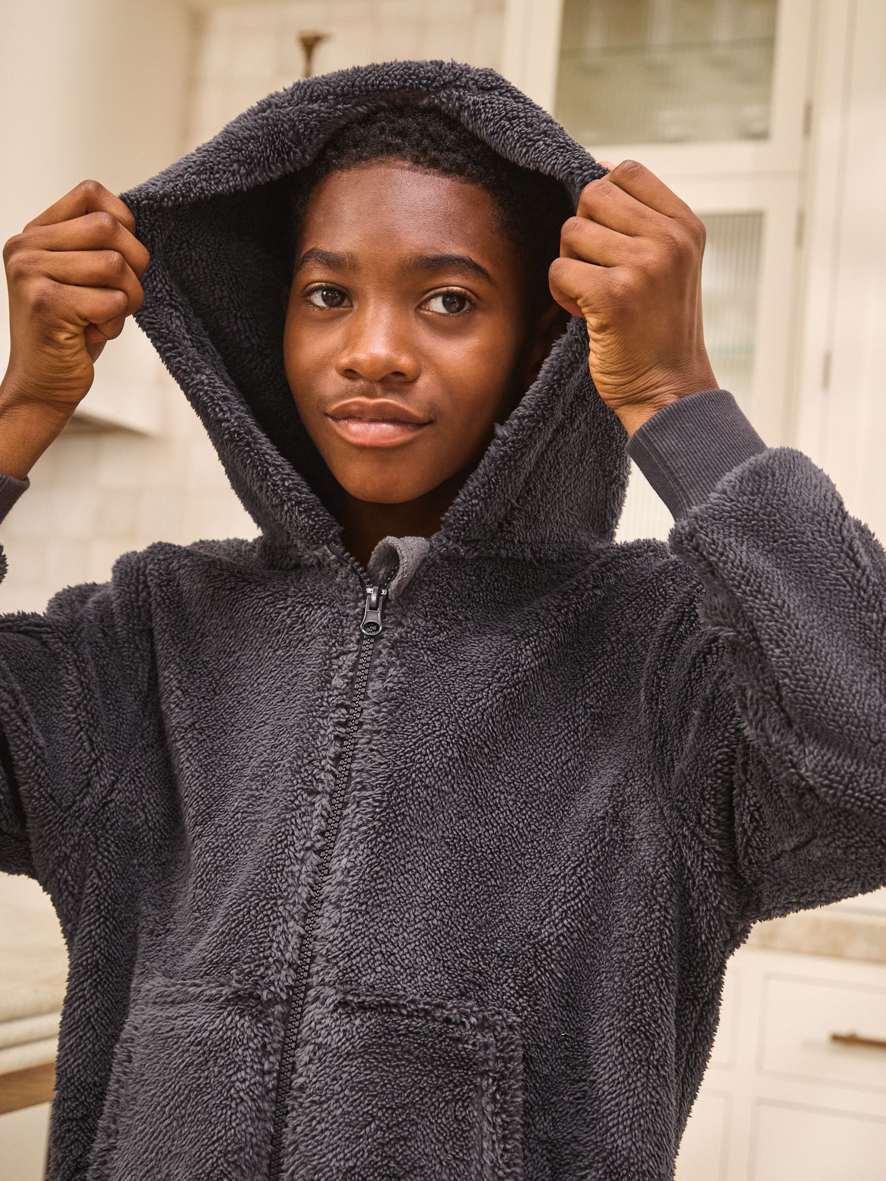 Next：日本 グレー - フリース オールインワン（3〜16 歳） from Next