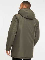 Threadbare Green Showerproof Mock Layer Hooded Raincoat - Image 3 of 5