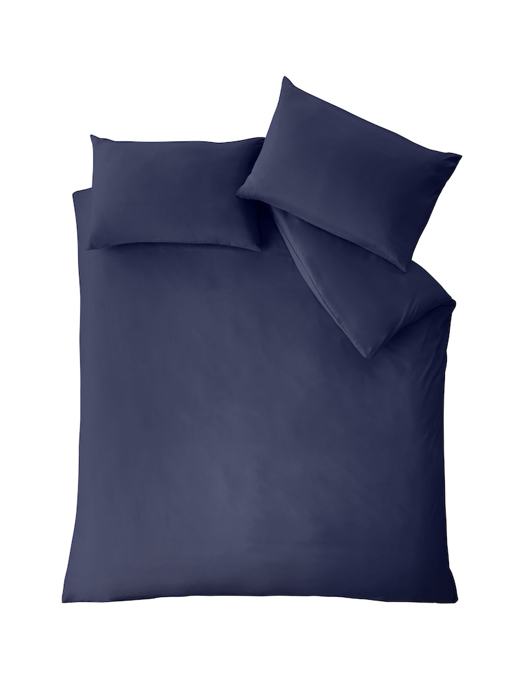 Catherine Lansfield Navy Blue So Soft Easy Iron Duvet Cover Set - Image 3 of 3