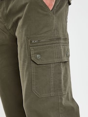 Threadbare Green 3/4 Length Belted Cargo Trousers - Image 4 of 4