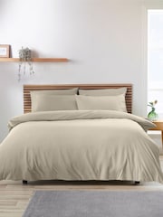 Catherine Lansfield Natural So Soft Easy Iron Duvet Cover Set - Image 1 of 3