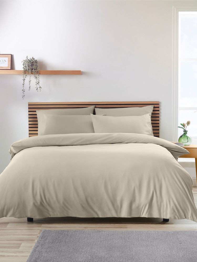 Catherine Lansfield Natural So Soft Easy Iron Duvet Cover Set - Image 1 of 3