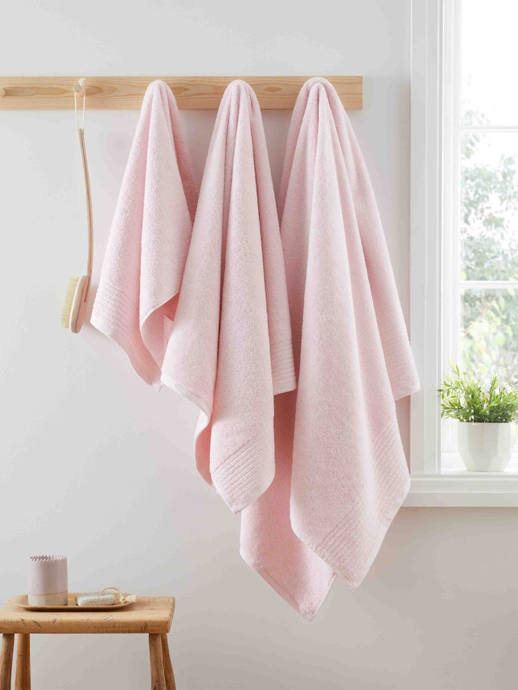 Bianca Blush Pink Egyptian 100% Cotton Towel - Image 4 of 4