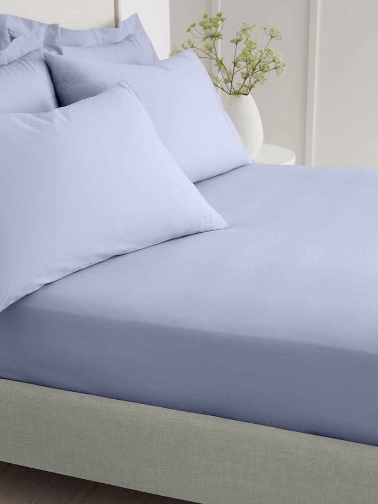 Bianca Lavender 200 Thread Count 100% Cotton Percale Extra Deep Fitted Sheet - Image 3 of 4