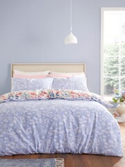 Bianca Pink Olivia Floral 100% Cotton Duvet Cover Set - Image 2 of 4