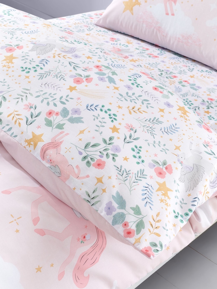 Juego de funda nórdica con estampado de unicornios de Catherine Lansfield - Imagen 4 de 4