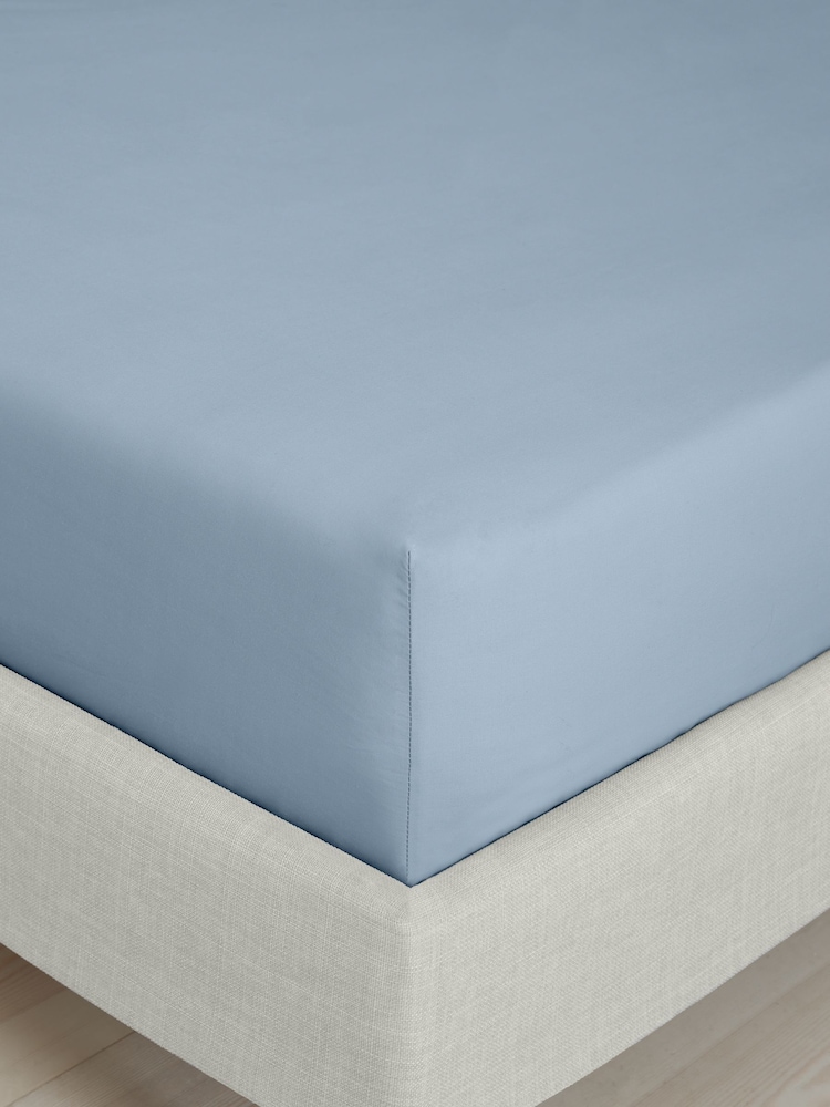 Bianca 200 Thread Count 100% Cotton Percale Extra Deep Fitted Sheet - Изображение 1 из 4