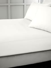 Bianca Cream 400 Thread Count 100% Cotton Sateen Fitted Sheet - Image 1 of 3