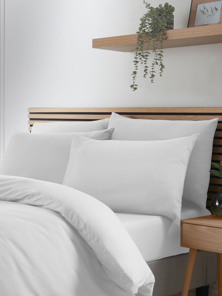 Catherine Lansfield White So Soft Easy Iron Duvet Cover Set - Image 2 of 3