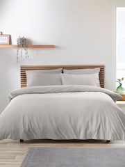 Catherine Lansfield Grey So Soft Easy Iron Duvet Cover Set - Image 1 of 3