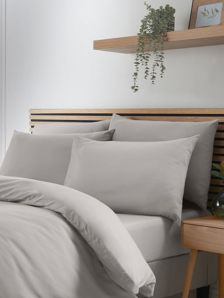 Catherine Lansfield Grey So Soft Easy Iron Duvet Cover Set - Image 2 of 3