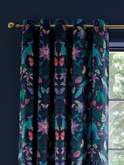 Catherine Lansfield Navy Blue Curtains - Imagem 4 de 4