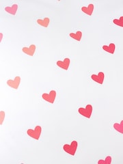 Catherine Lansfield Pink/White Twin Pack So Soft Hearts/Stripes Duvet Cover Set - Image 5 of 5