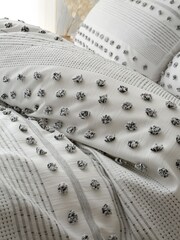 Pineapple Elephant White Aisha Tufted Spot Duvet Cover Set - Image 2 of 4